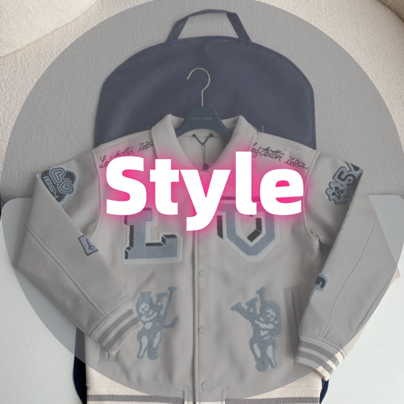 Classic-style baseball jacket