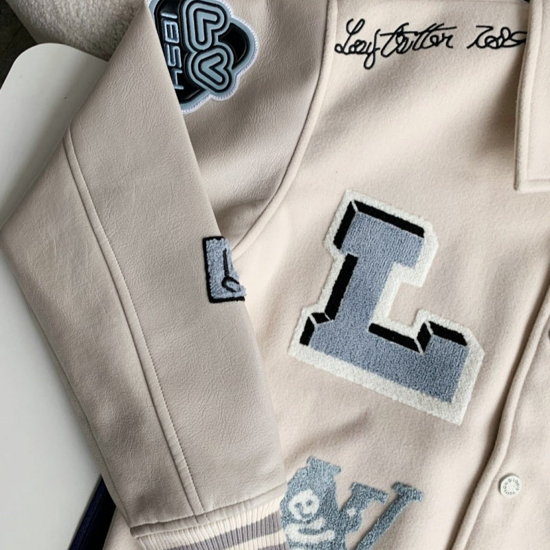 Classic-style baseball jacket