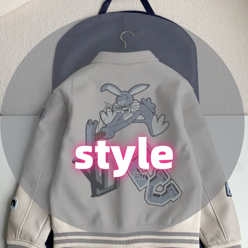 Classic-style baseball jacket