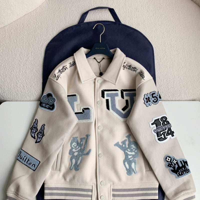 Classic-style baseball jacket